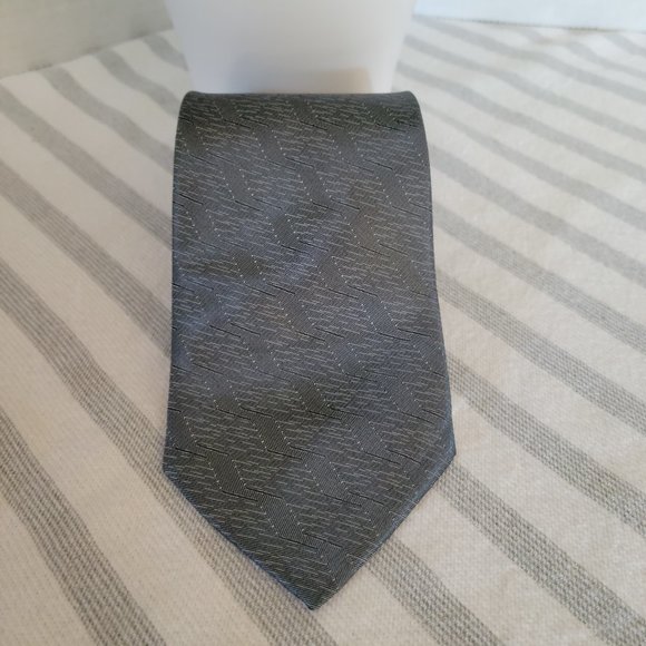 Boss Hugo Boss Grey Silk Tie - Picture 1 of 4